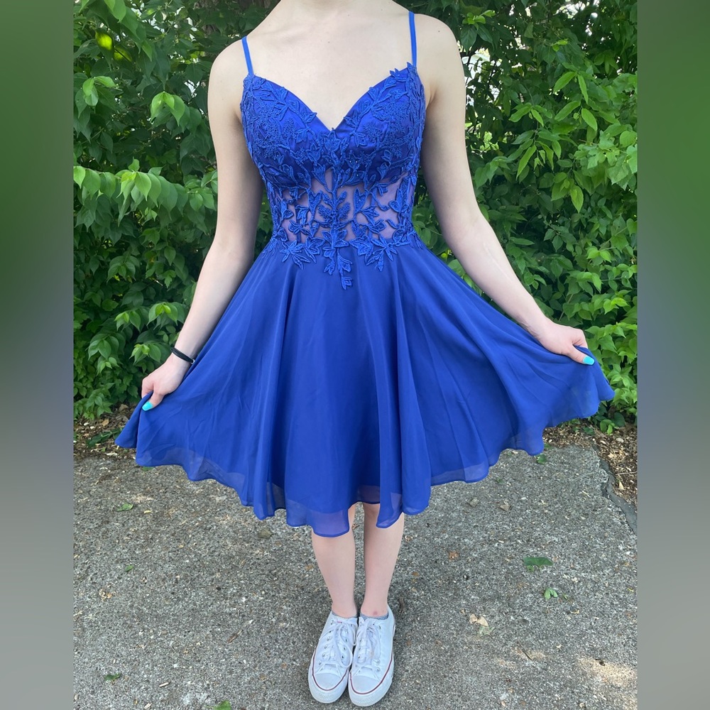Royal blue, Dave & Johnny dress. Size 0.